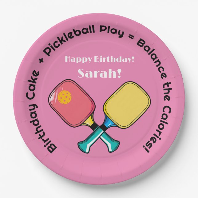 😍 Perfect balance - pickleball Paper Plates (Front)