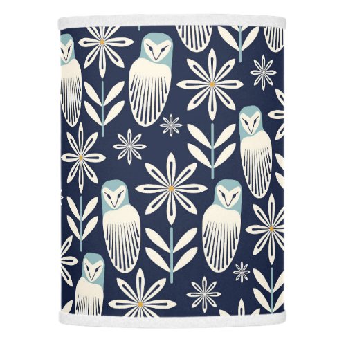 Perfect Barn Owl _ blue background Lamp Shade
