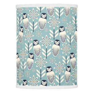 Perfect Barn Owl - light blue background Lamp Shade