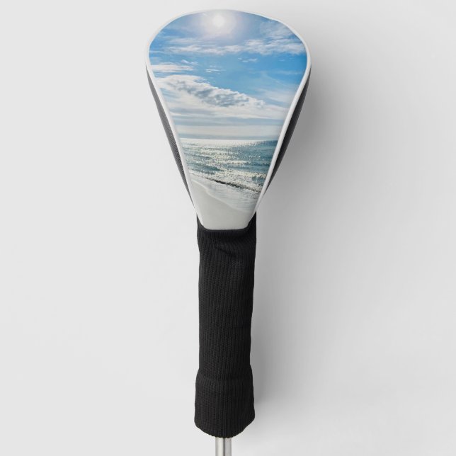 Perfect Beach Day My Happy Place Coastal  Golf Head Cover (Front)