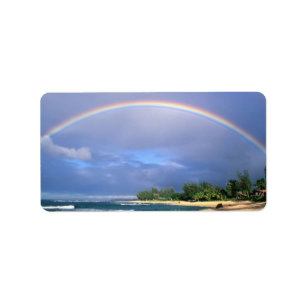Perfect Beach Rainbow mailing label