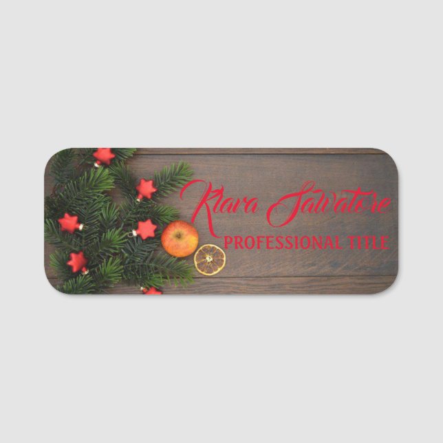 Perfect Beautiful Christmas  Name Tag (Front)