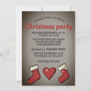 Perfect, Beautiful, Christmas Socks Invitation