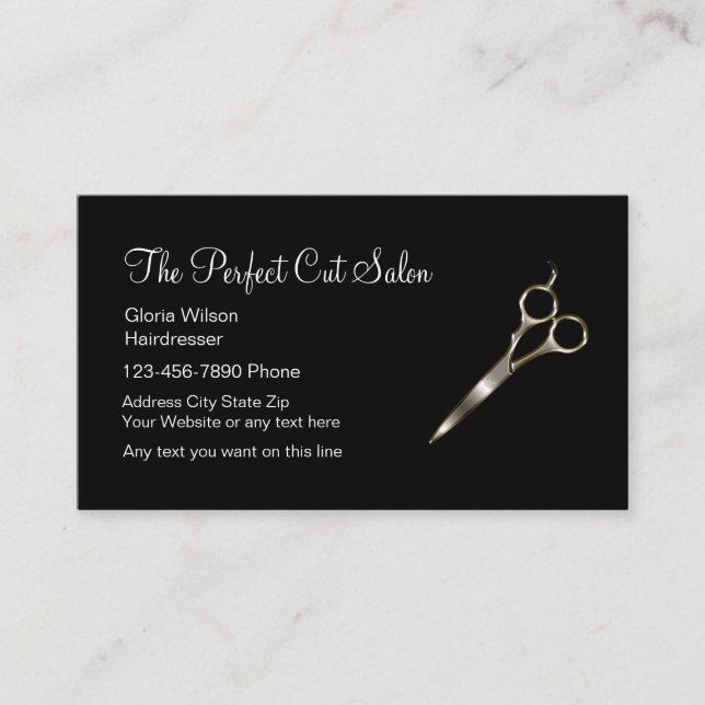 Perfect Beauty Salon Business Cards (Front)