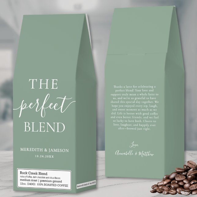 Perfect Blend Sage Green Wedding Roasted Coffee (Perfect Blend Sage Green Wedding Roasted Coffee)
