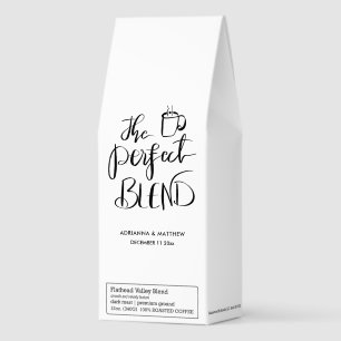 Perfect Blend Script Handwritten Modern Wedding Roasted Coffee