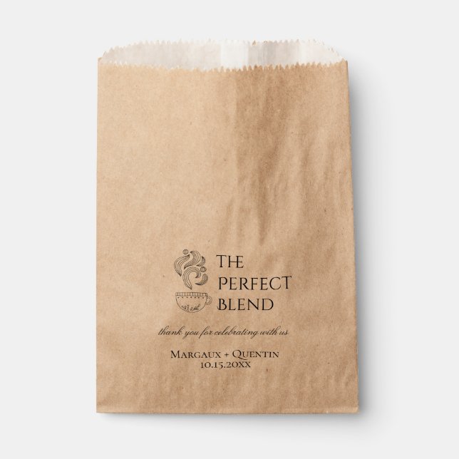 Perfect Blend Wedding Favor Bag (Front)