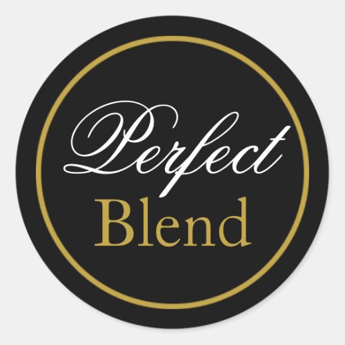 Perfect Blend Wedding Sticker _ Black Gold