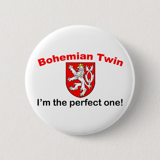 Perfect Bohemian Twin Pinback Button (Front)
