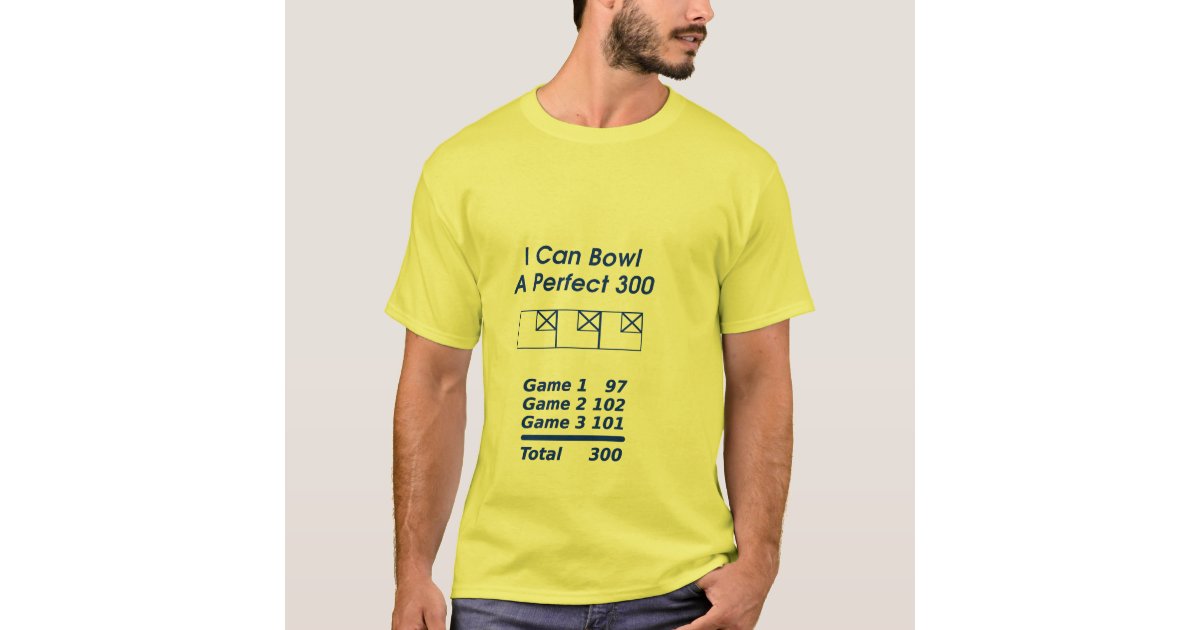 Perfect Bowling Score T Shirt Zazzle