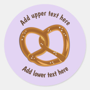 Perfect Bread Pretzel with Salt - Your own words Classic Round Sticker
