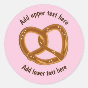 Perfect Bread Pretzel with Salt - Your own words Classic Round Sticker