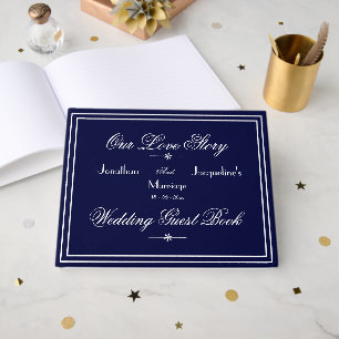 Perfect Bridal Shower Gift Script Navy Wedding  Guest Book