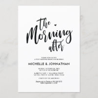 Perfect Calligraphy Post Wedding Brunch Invites