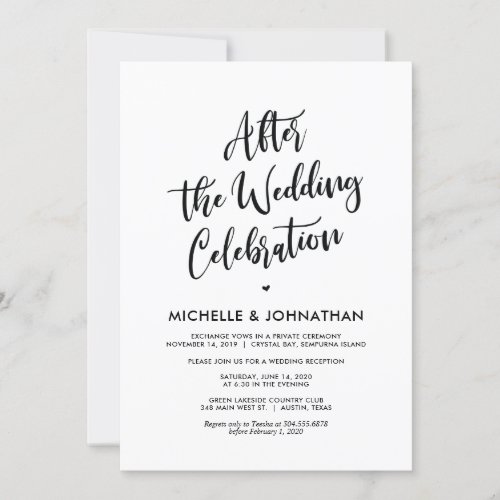 Perfect Calligraphy Wedding Elopement Invites