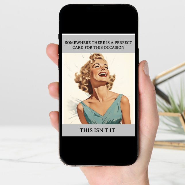 Perfect card Funny Humor Retro (Front Digital)