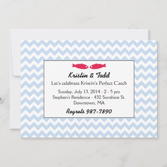 Perfect Catch Bridal Shower Invites (Front)