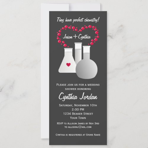 Perfect Chemistry Bridal Shower Invitation