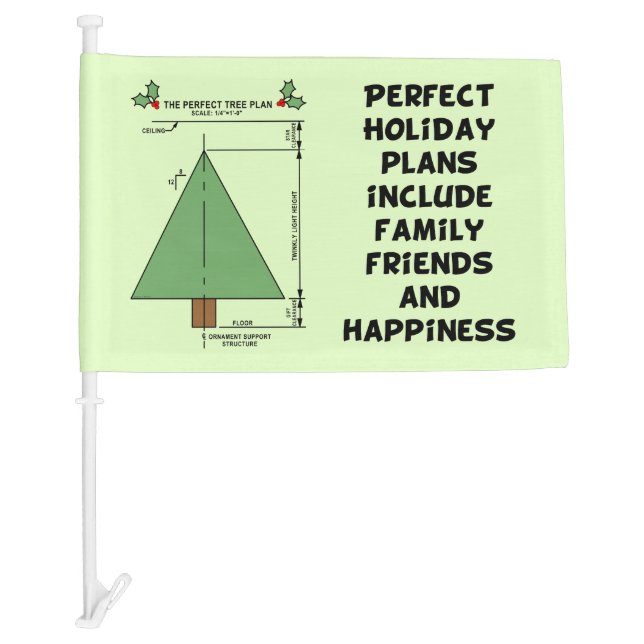Perfect Christmas Tree Car Flag (Front)