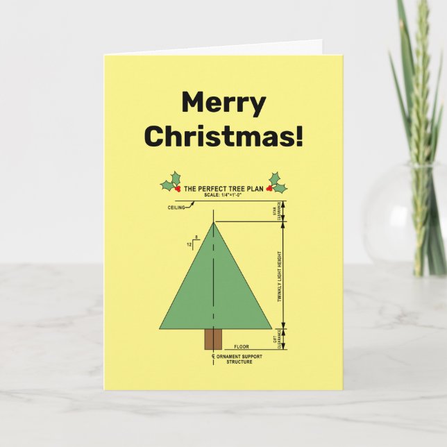 Perfect Christmas Tree Christmas Card (Front)
