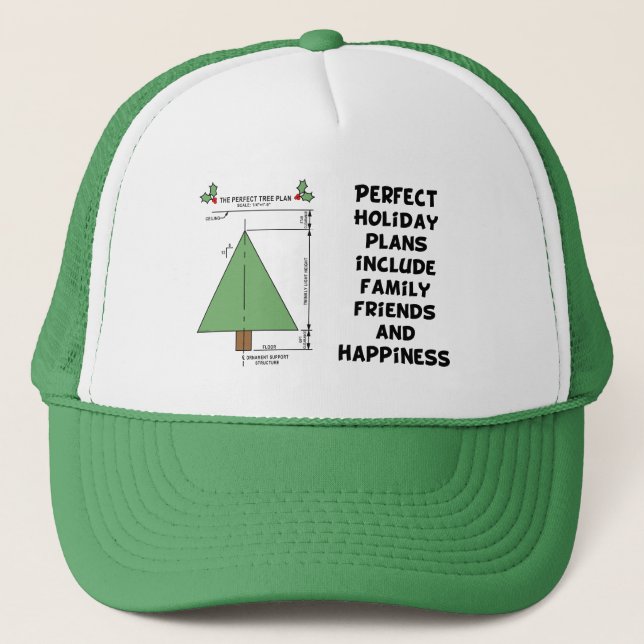 Perfect Christmas Tree Trucker Hat (Front)