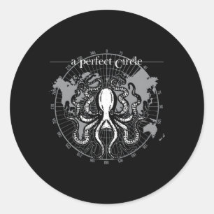 Perfect Circle Octopus Classic Round Sticker