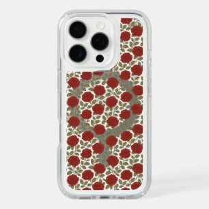 Perfect-Clear Red Roses Floral MagSafe Speck iPhone 16 Pro Case