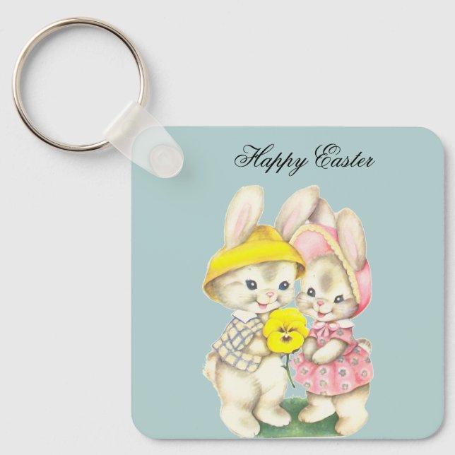 Perfect, Cool Happy Easter, Bunny  Keychain (Front)