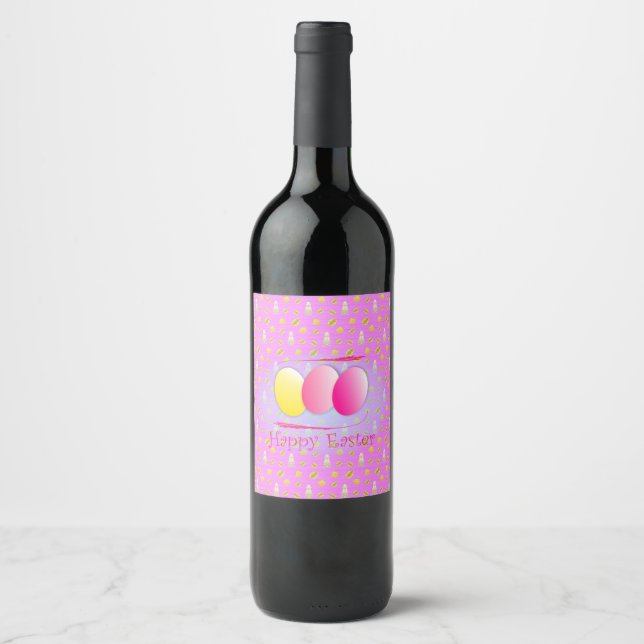Perfect, Cool Happy Easter, Eggs  Wine Label (Front)