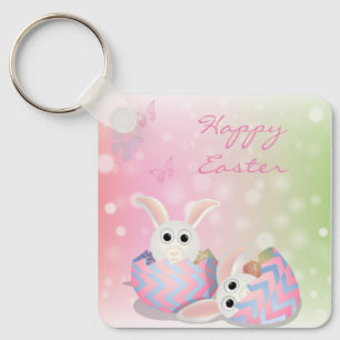 Perfect, Cool Happy Easter, Happy Bunny   Keychain