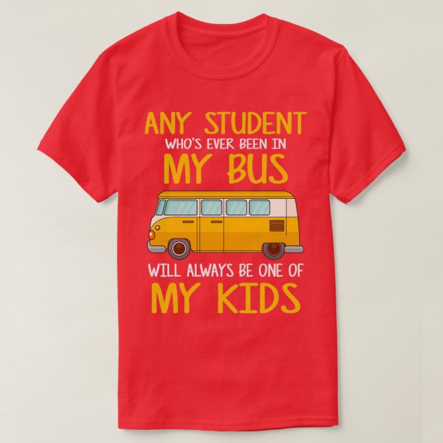 Perfect Costume For School Bus Driver Gift For Dad T-Shirt (Design Front)