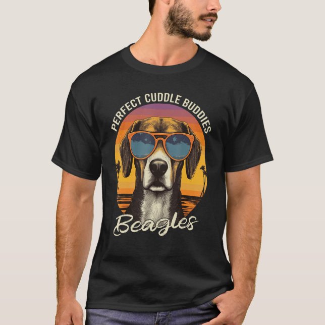 Perfect Cuddle Buddies Beagle Dog T-Shirt (Front)