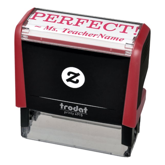 "PERFECT!" + Custom Educator Name Self-inking Stamp (Product)