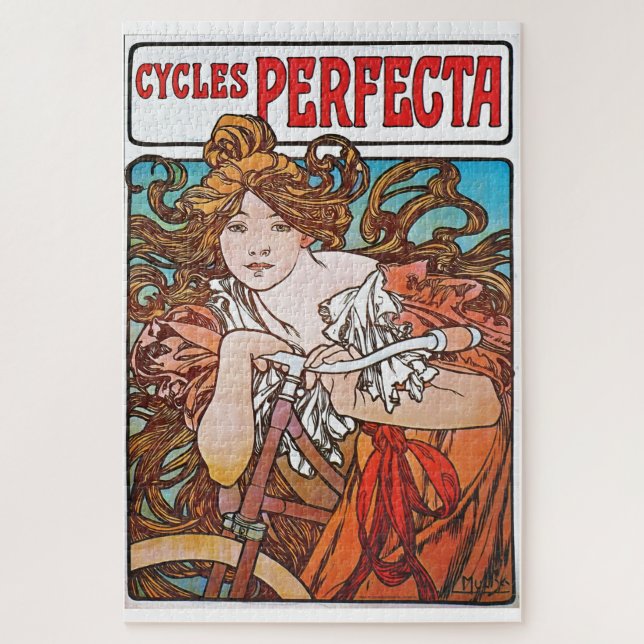 Perfect Cycles Alphonse Mucha Art Nouveau Jigsaw Puzzle (Vertical)