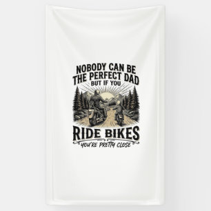Perfect Dad Ride Bikes Vintage Biker Shirt Design_ Banner