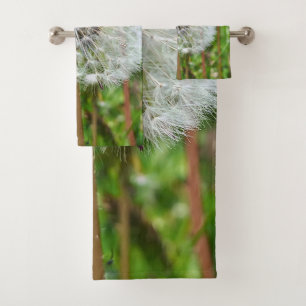 Perfect Dandelion – Botanical Macro Photography Bath Towel Set
