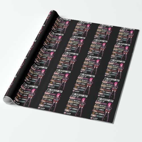 Perfect Day Anime Otaku Girl Japanese Manga Wrapping Paper