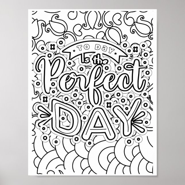 Perfect Day - Coloring Page Poster (Front)