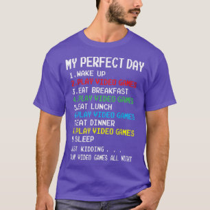 Perfect Day Gamer Gift for Teen Boys Video Games T-Shirt