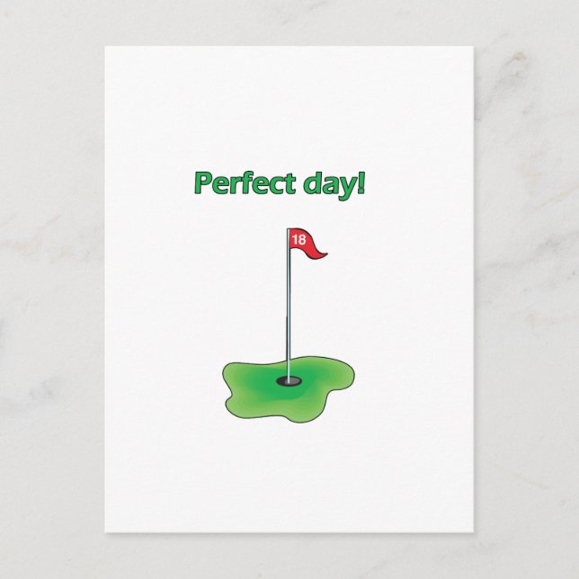 Perfect Day! Golf Design Postcard (Front)