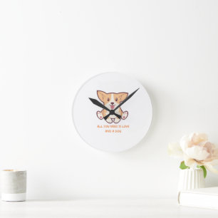 Perfect Designs for Dog Lovers & Pet Gifts Round Clock