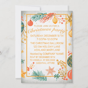 Perfect, Elegant, Gold Christmas Invitation