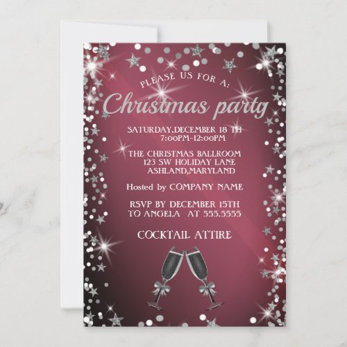 Perfect Elegant Sparkly Beautiful Christmas Invitation