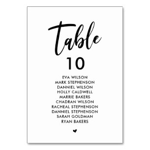 Perfect Elegant Wedding Dinner Guest Seating Cards