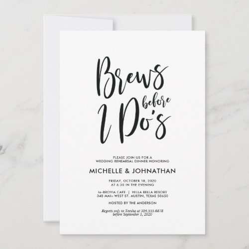 Perfect Elegant Wedding Rehearsal Dinner Invites