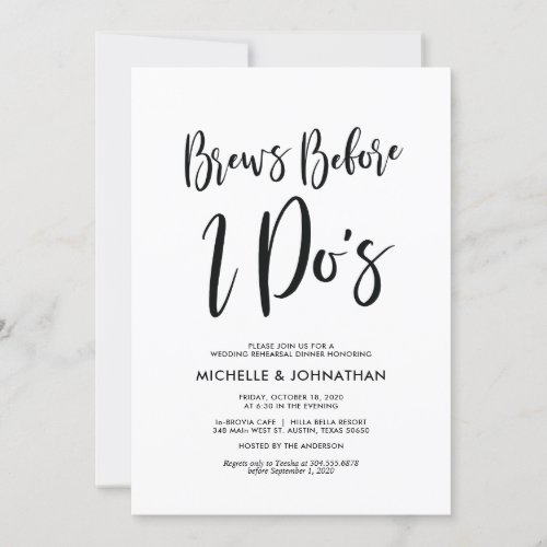 Perfect Elegant Wedding Rehearsal Dinner Invites