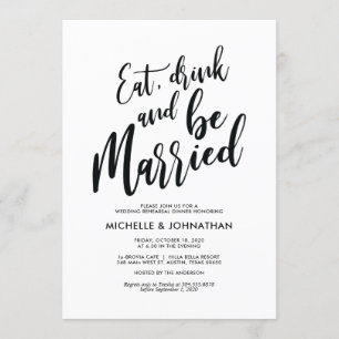 Perfect Elegant Wedding Rehearsal Dinner Invites