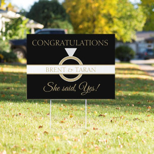 Perfect Engagement Party Lawn Sign