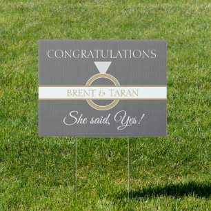 Perfect Engagement Party Yard Sign