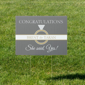 Perfect Engagement Party Yard Sign
